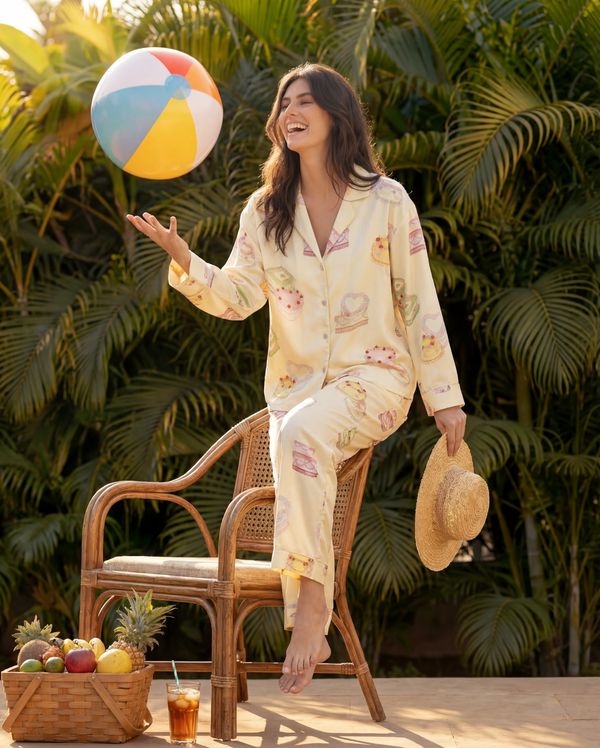 Happy Garden Braless PJ Set