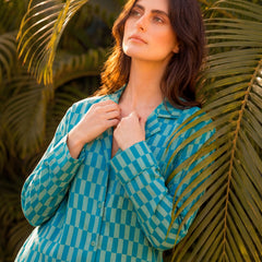 Asymmetrical Checks Braless PJ Set
