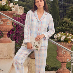 White Hearts Braless PJ Set
