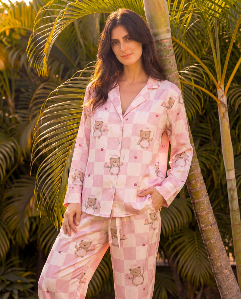 Bear Love Braless PJ Set