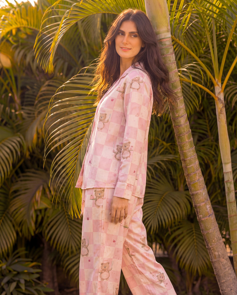 Bear Love Braless PJ Set