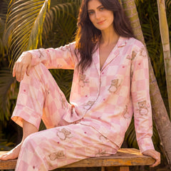 Bear Love Braless PJ Set