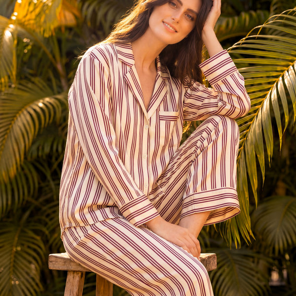 Sunset Vineyard Braless Pajama Set