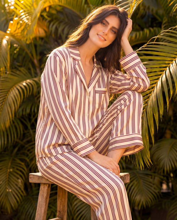 Sunset Vineyard Braless Pajama Set