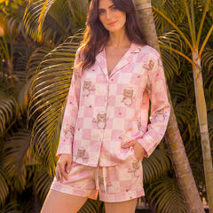 Bear Love Braless Shorts Set