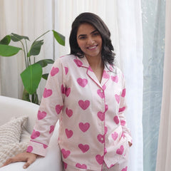 Unstructured Hearts Braless PJ Set