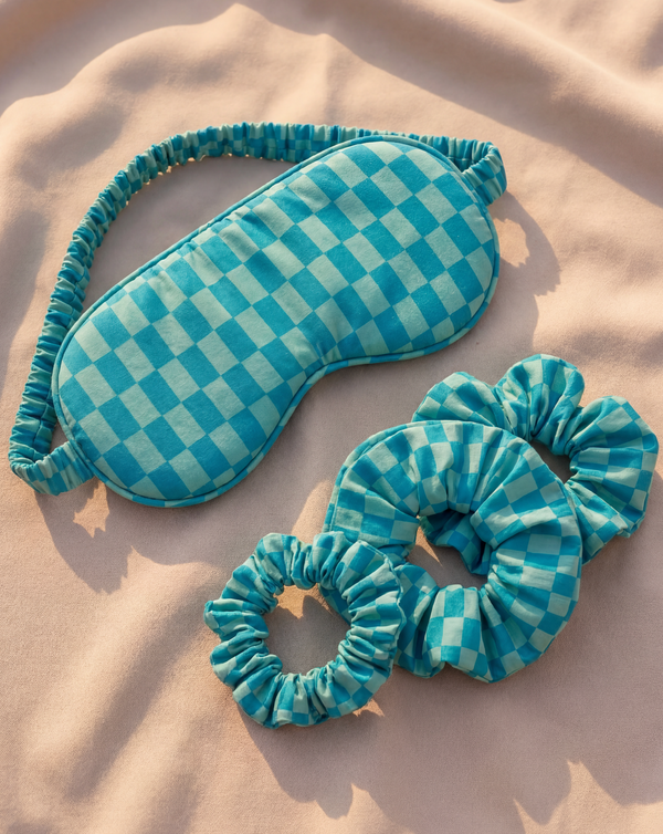 Asymmetrical Checks Sleep mask