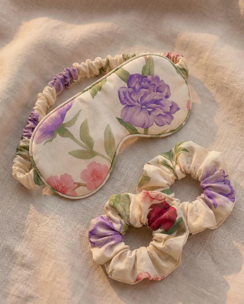 Nightsuit Printed Sleep mask & Scrunchy