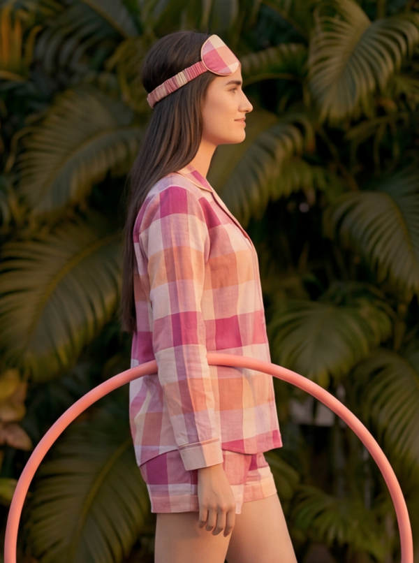 Pink Picnic Short Braless Set