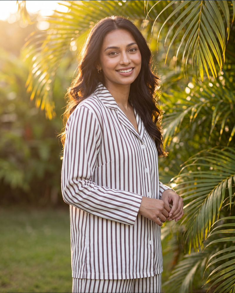 Classic Stripes Pajama Set - Full Sleeve