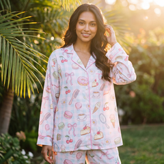 Girly Erands Pajama Set - Full Sleeve