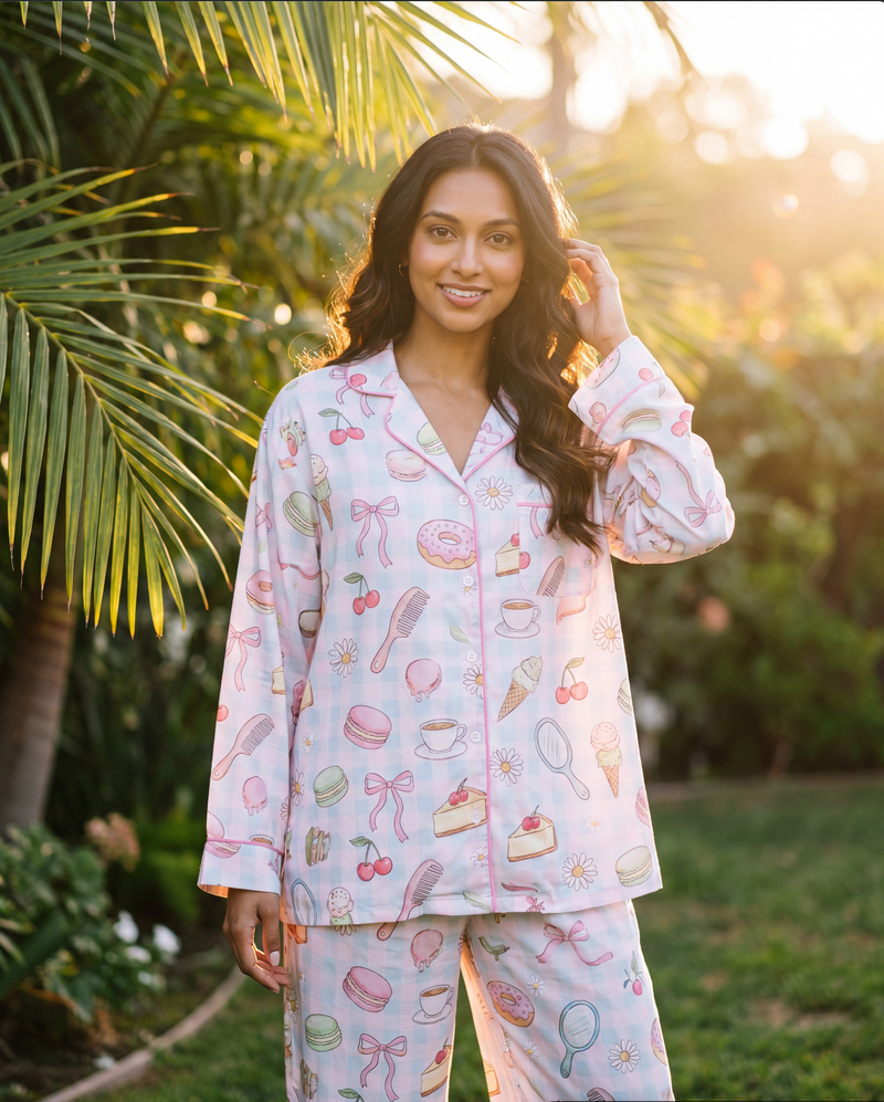 Girly Erands Pajama Set - Full Sleeve