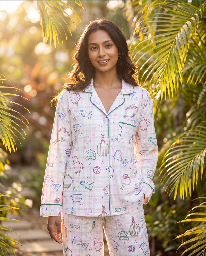 Pickle Ball Pajama Set - Full Sleeve