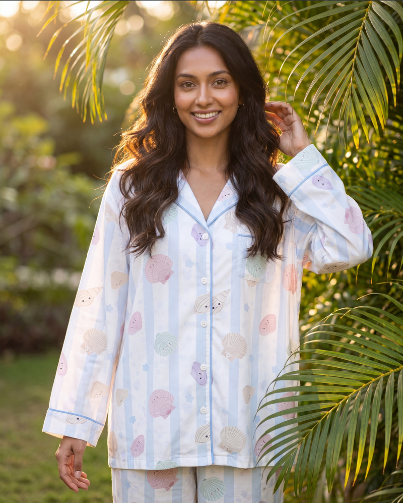 Shell Cutie Pajama Set - Full Sleeve