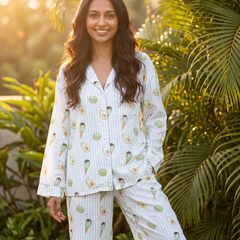 Green Matcha Pajama Set - Full Sleeve