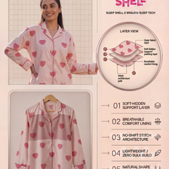 Unstructured Hearts Braless PJ Set