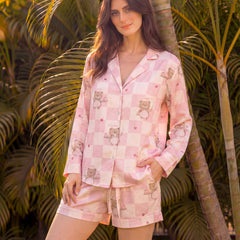 Bear Love Braless Shorts Set