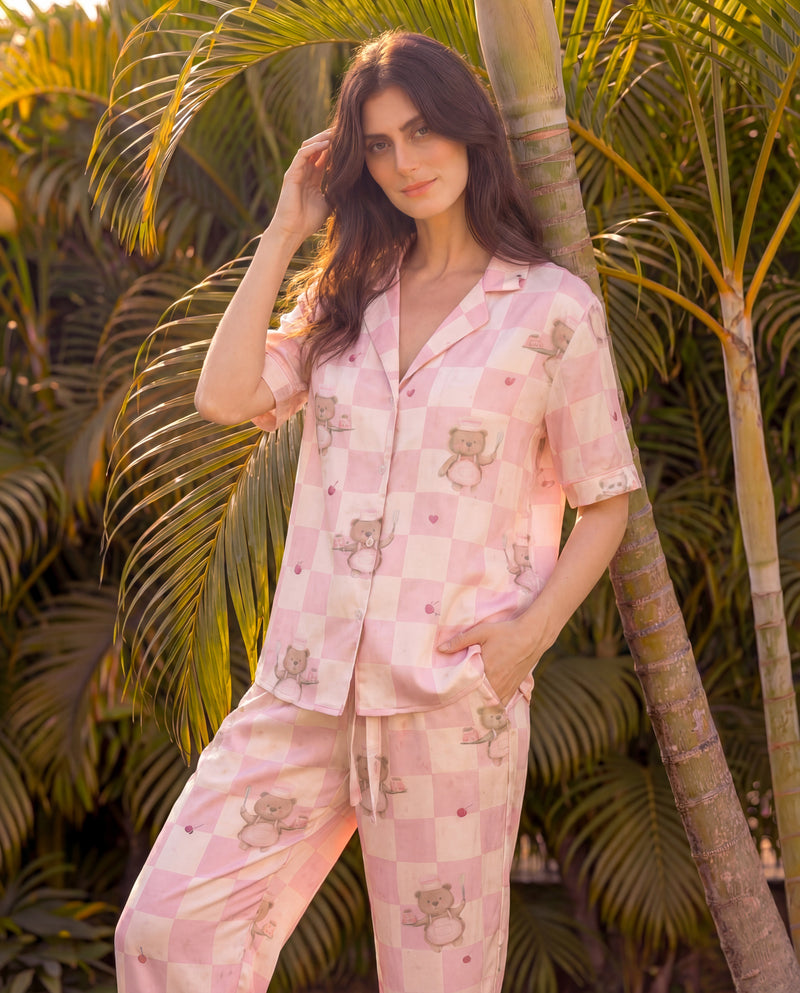 Bear Love Braless PJ Set