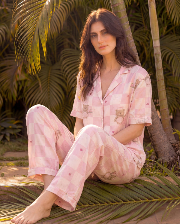 Bear Love Braless PJ Set